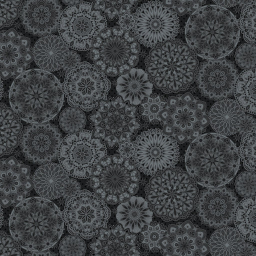 Medallions Ebony - Shadow & Stone by Benartex
