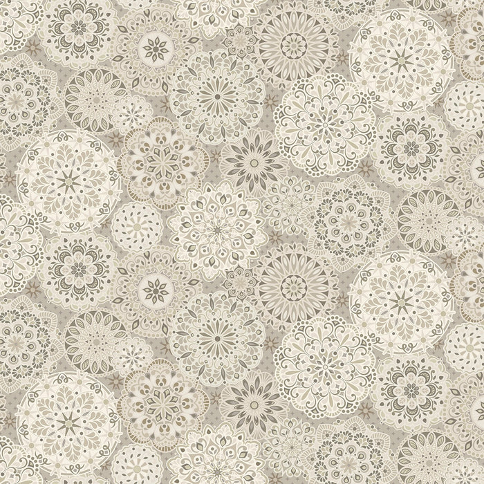 Medallions Parchment - Shadow & Stone by Benartex