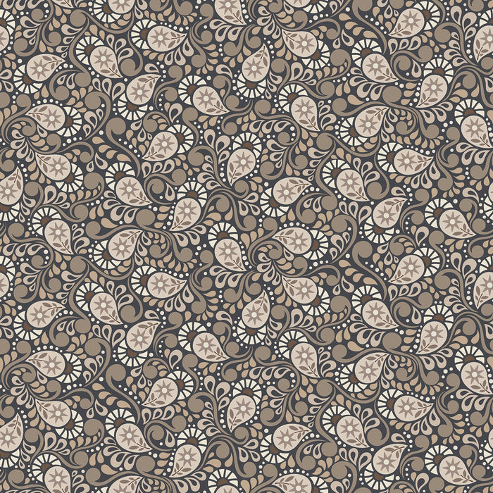 Paisley Ebony - Shadow & Stone by Benartex