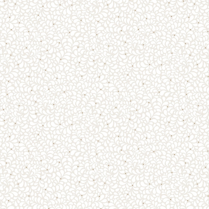 Micro Feathers Ivory - Shadow & Stone by Benartex