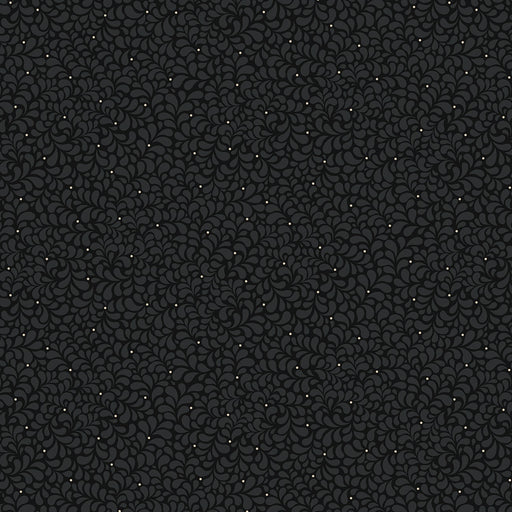Micro Feathers Ebony - Shadow & Stone by Benartex