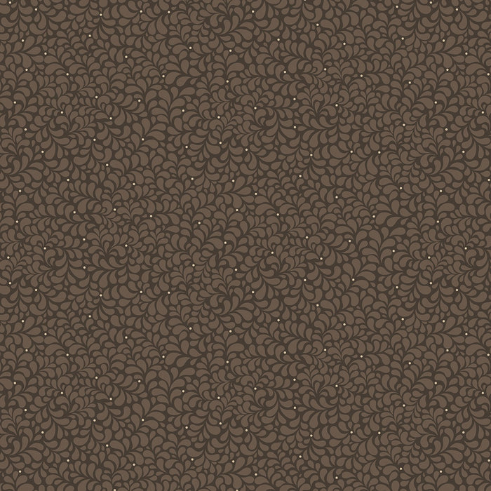 Micro Feathers Chocolate - Shadow & Stone by Benartex