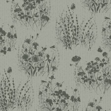 WL Green Floral Sihouettes