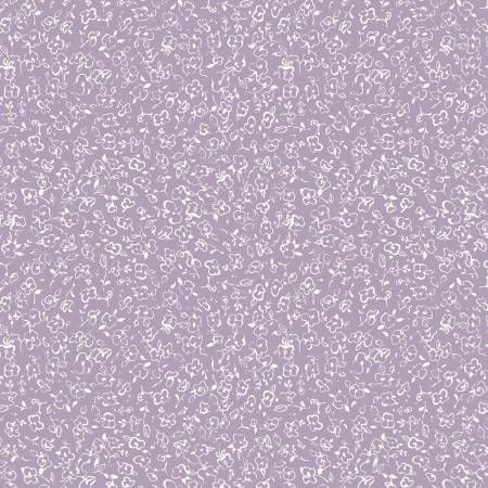 WL Purple/Ivory Floral Doodle