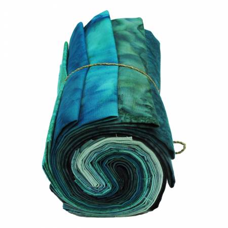 HO 1895 Watercolors Fat Quarter Bundle Teal 