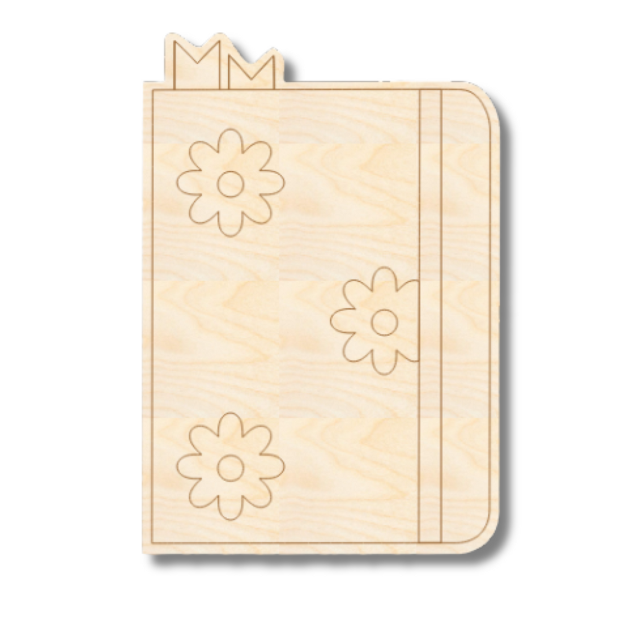 Unfinished Wood Etched Girls Diary Shape | Paint By Line Crafts | up t ...
