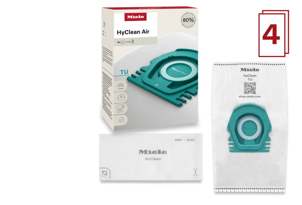 Miele TU HyClean Air Vacuum Bags (4-Pack)