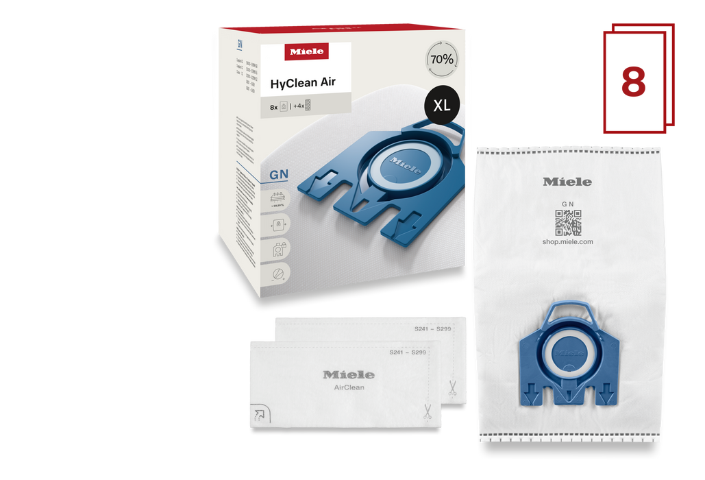 Miele GN XL HyClean Air Vacuum Bags (8-Pack)