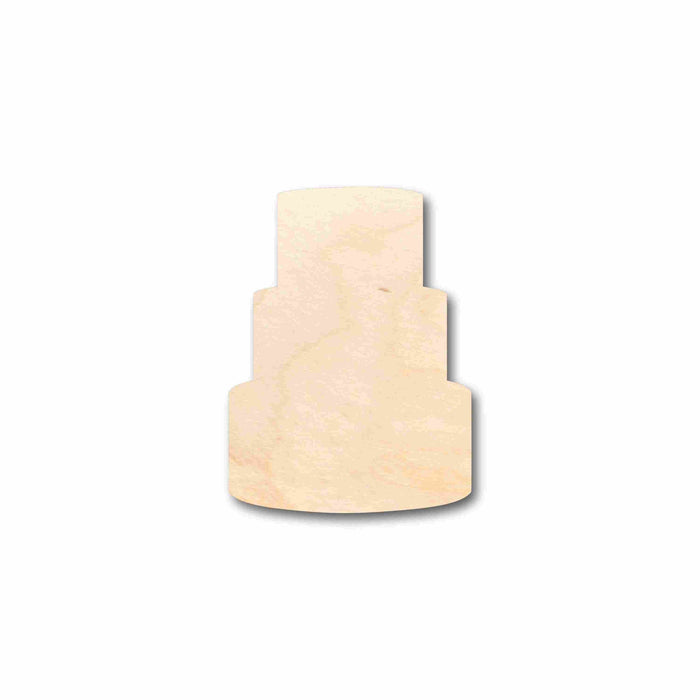Unfinished Wood 3 Tier Cake Silhouette - Craft- up to 46" DIY