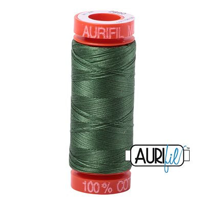 Aurifil 50wt 200m 2890 Very Dark Grass Green