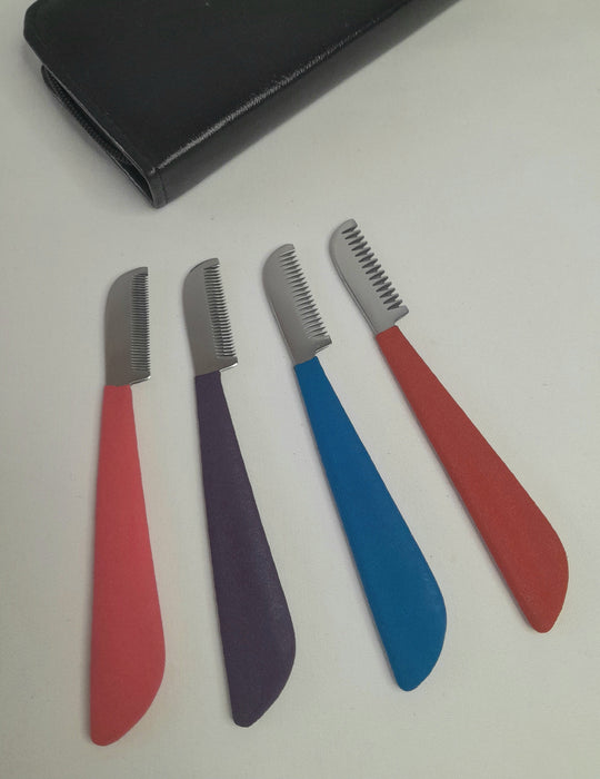 Pet stripping knives set of 4 (color coded)