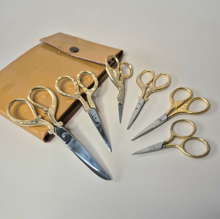 Gold needlepoint scissors gift set of 6