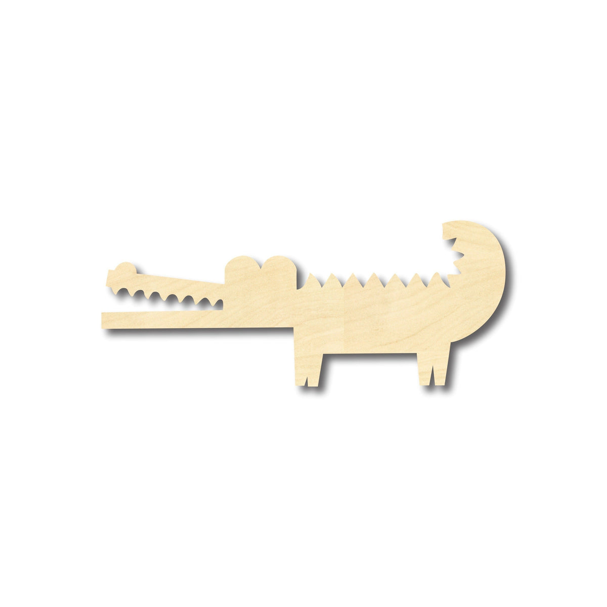 Unfinished Wood Cute Crocodile Alligator Shape - Craft - up to 46