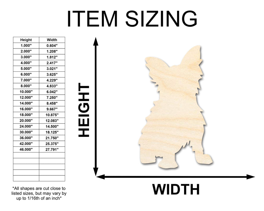 Unfinished Wood Cute Dog Shape - Pet Craft - up to 46"