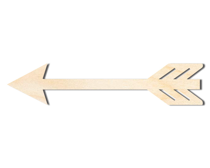 Unfinished Wood Decorative Arrow Shape | Craft Cutout | up to 46" DIY