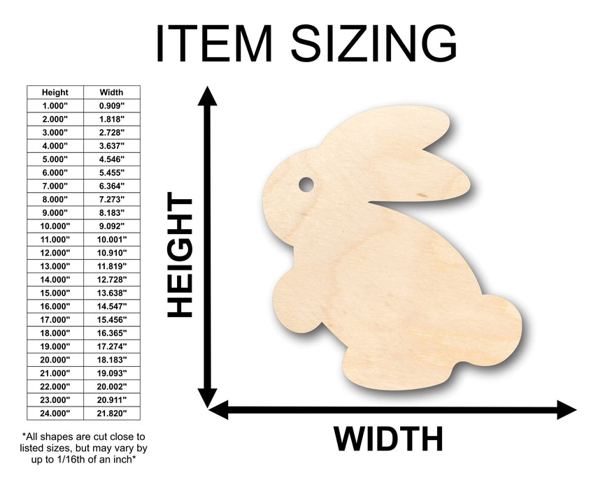 Unfinished Wood Easter Bunny Shape - Craft - up to 46" DIY