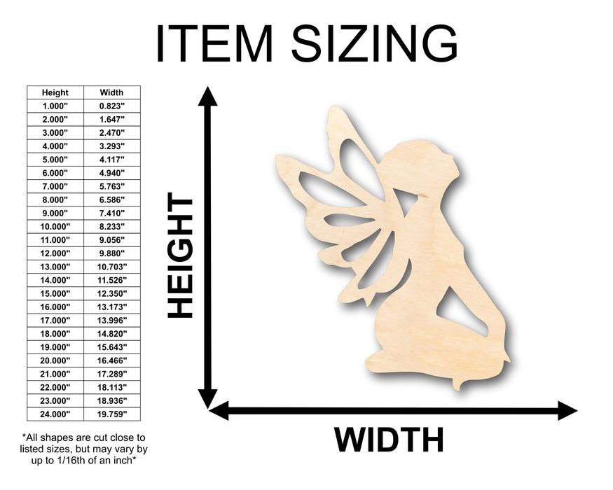 Unfinished Wood Fairy Shape - Craft - up to 46" DIY