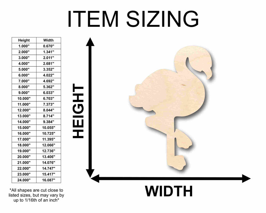 Unfinished Wood Flamingo Silhouette - Craft- up to 46" DIY