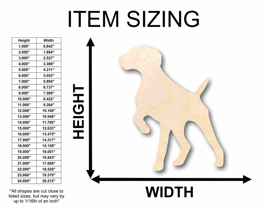 Unfinished Wood German Shorthaired Pointer Dog Silhouette - Craft- up to 46" DIY