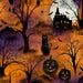 WL Frightful Night 20504 896 Orange Halloween Scenic Allover 