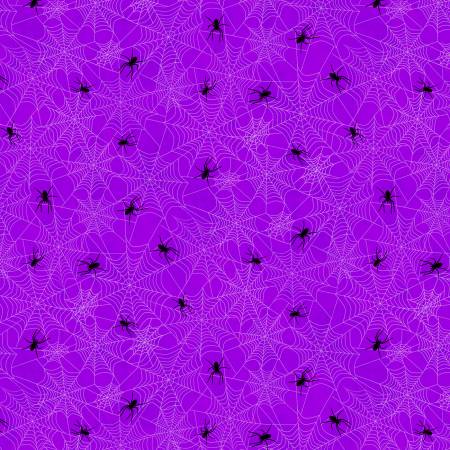 WL Frightful Night 20509 696 Purple Halloween Spiderwebs