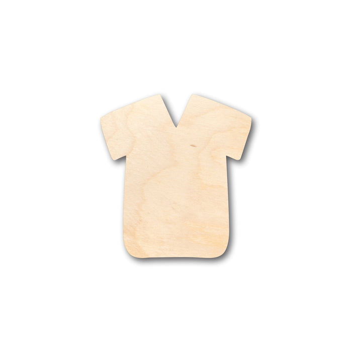 Unfinished Wood Scrub Shirt Shape - Craft - up to 46" DIY