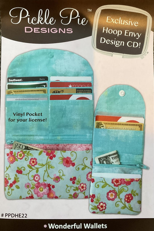 Pickle Pie Wonderful Wallets Embroidery CD