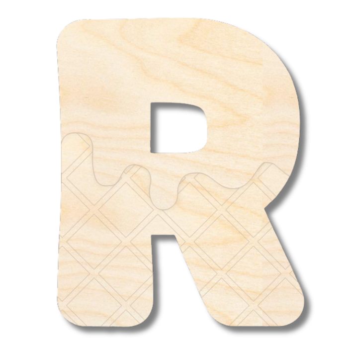 Unfinished Wood Layered Etched Themed Letters | Ice Cream | A-Z | 2 Piece | up to 24"