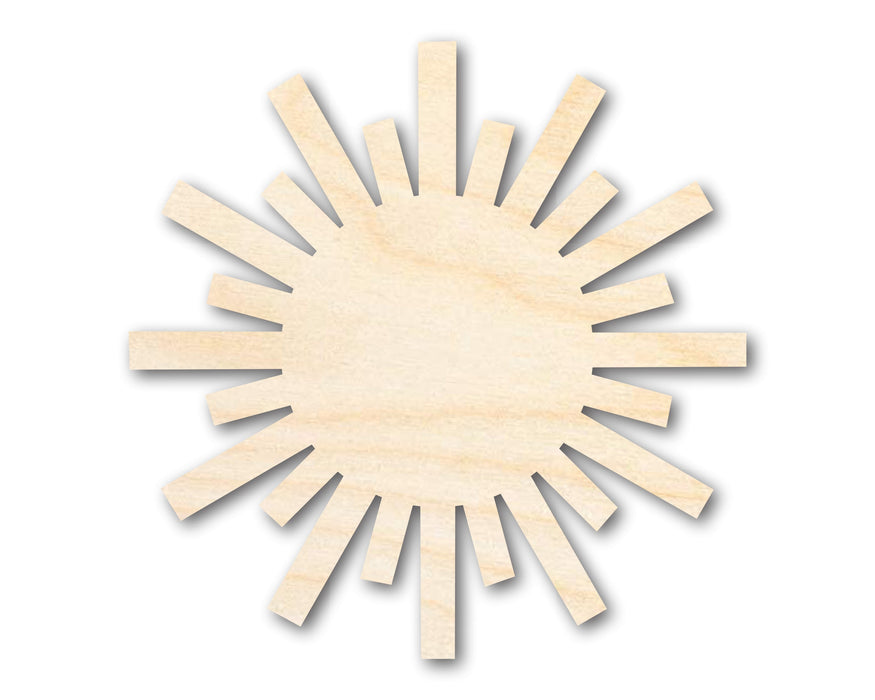 Unfinished Wood Paper Sun Shape | Summer Craft Cutout | up to 46" DIY