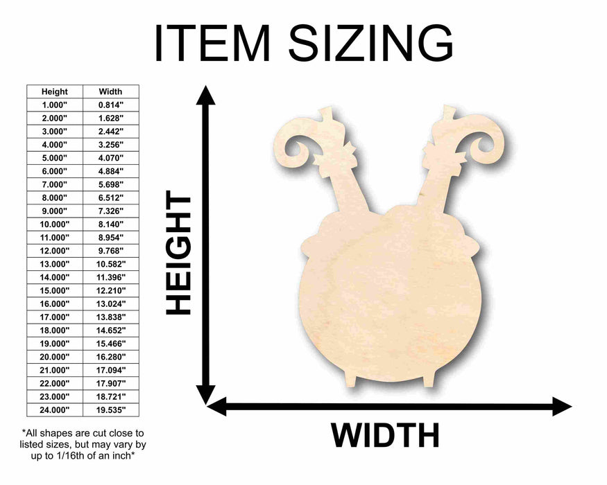 Unfinished Wood Witch Legs Out of Cauldron Silhouette - Craft- up to 46" DIY