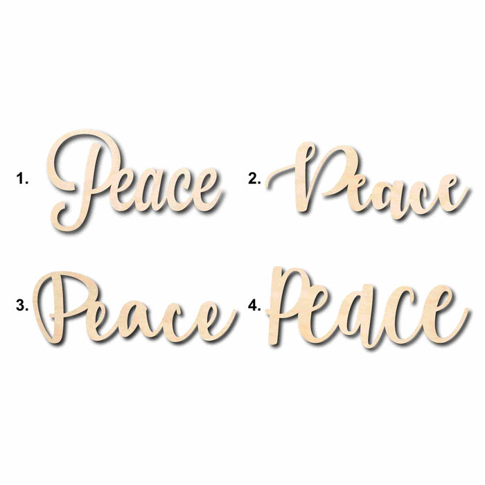 Peace Sign Unfinished Wood Cutout Home Decor DIY