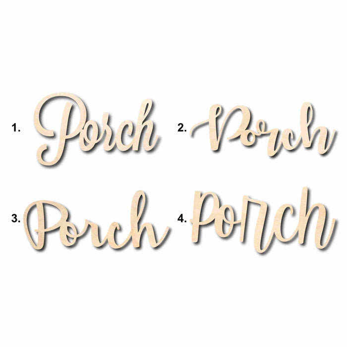 Porch Sign Unfinished Wood Cutout Home Decor DIY