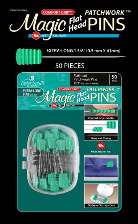 Magic Pins Flathead Patchwork Extra Long 50pc