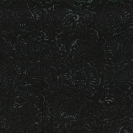 WL Black Wavy Fans Batik