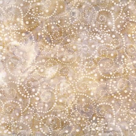 WL Tan Pointilist Scroll Batik