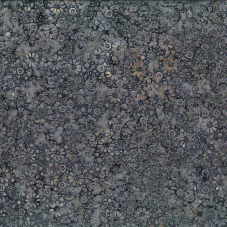 WL Grey Dotted Daisies Batik