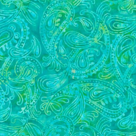 WL Light Blue Double Paisley Batik