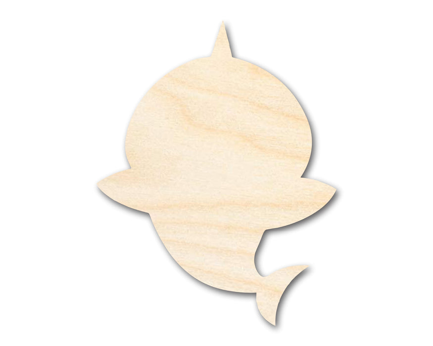 Unfinished Wood Cute Shark Shape - Craft - up to 46"