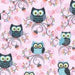 MM Little Happy Hooters on Minky 7642-Peony