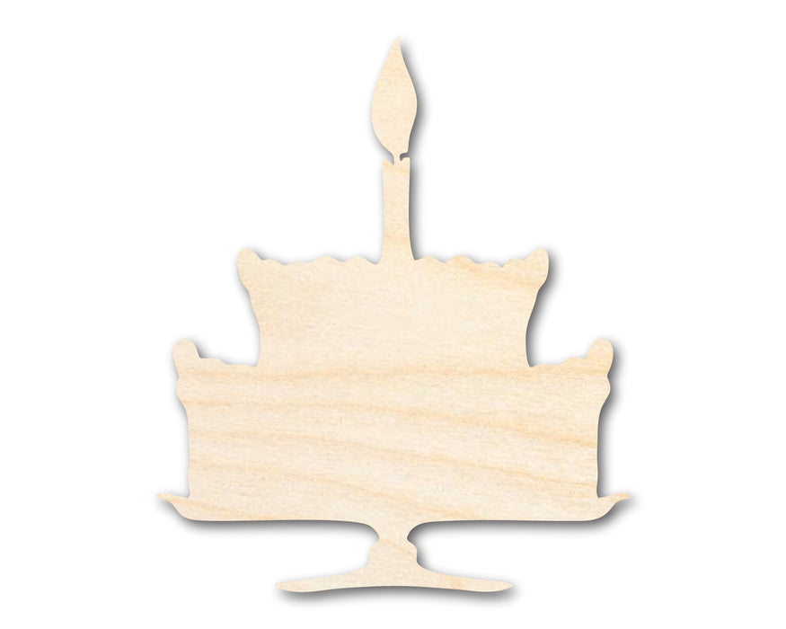 Unfinished Wood Party Cake Shape - Craft - up to 46"