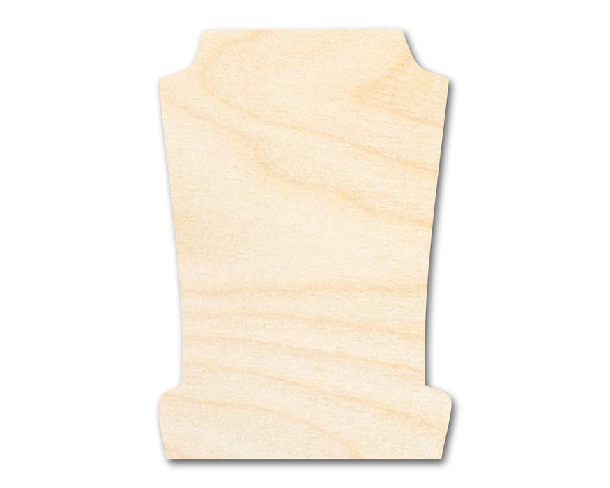 Unfinished Wood Tombstone Shape - Craft - up to 46"