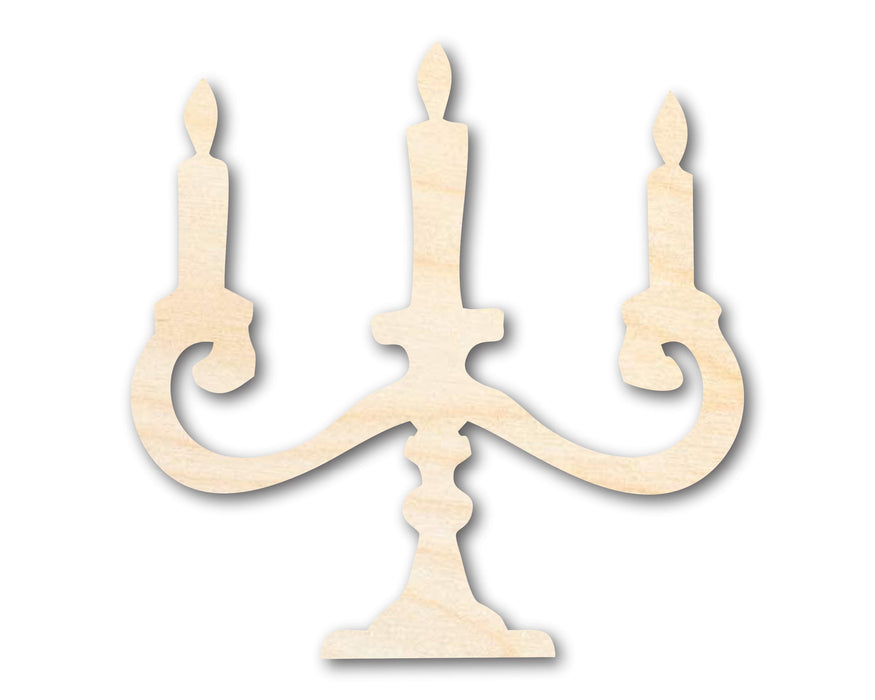 Unfinished Wood Candelabra Shape - Craft - up to 46"