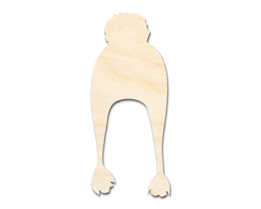 Unfinished Wood Winter Hat Silhouette Shape - Craft - up to 46"
