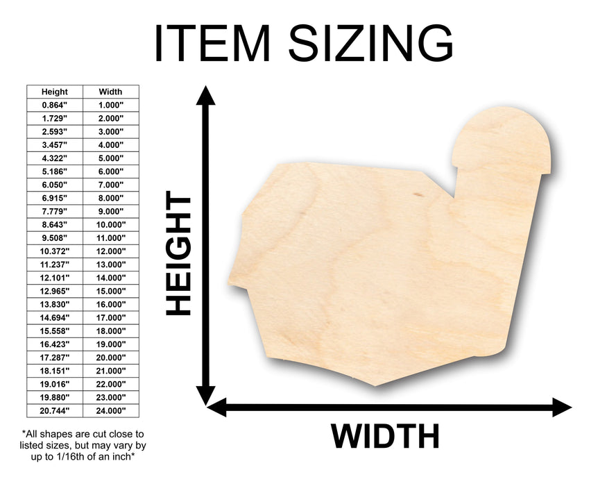 Unfinished Wood Barn Shape - Craft - up to 46" DIY