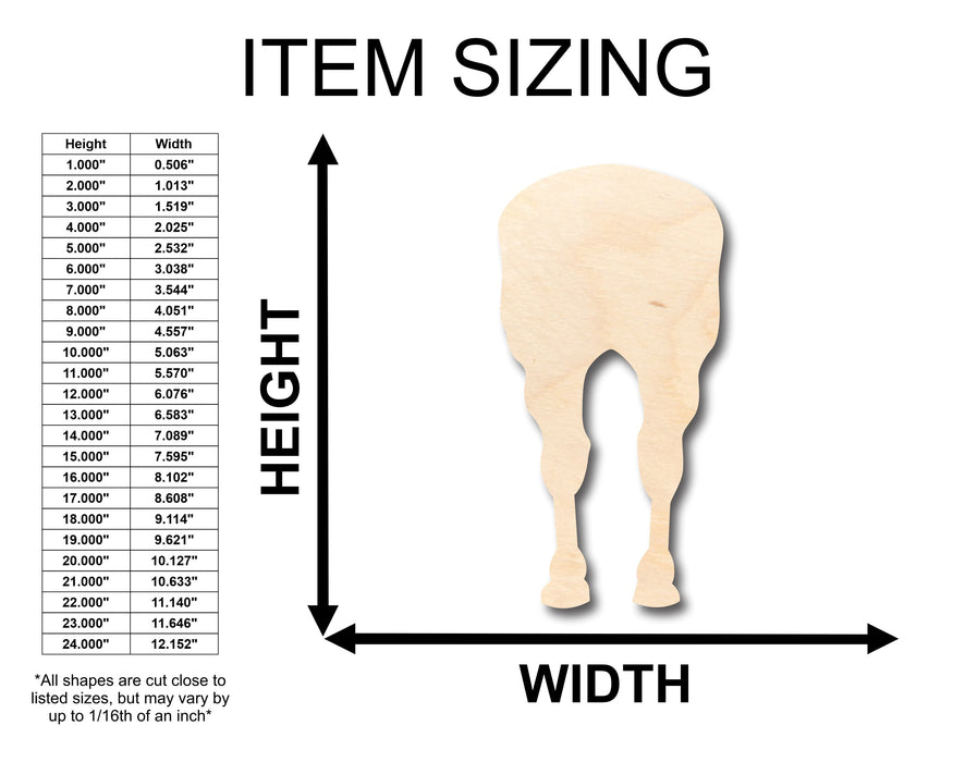 Unfinished Wood Horse Backside Shape - Craft - up to 46" DIY