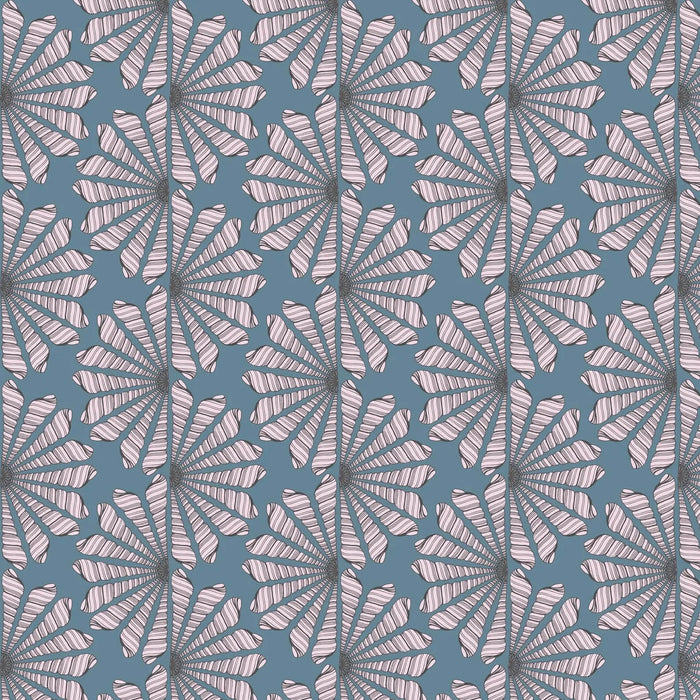 Seashell Serenade - Shell Fan - Blue
