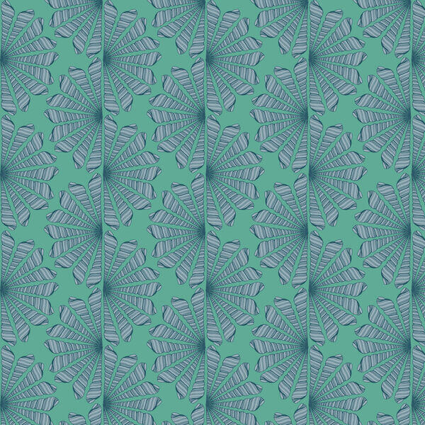 Seashell Serenade - Shell Fan - Green