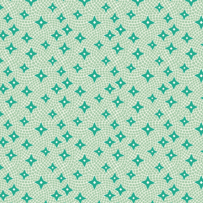 Bohemian Paradise - Tiles and Stars - Green