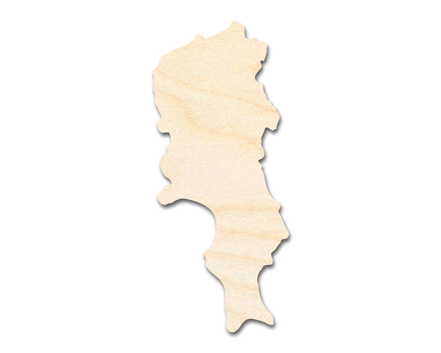 Unfinished Wood Sal Island Shape - Cabo Verde Craft - up to 46" DIY