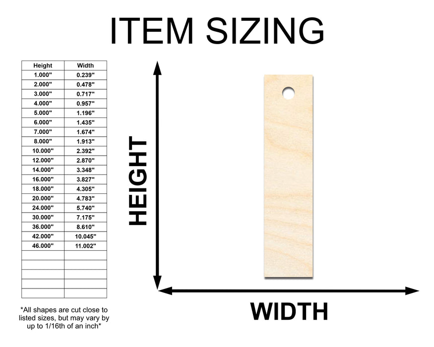 Unfinished Wood Rectangle Earring Blank Pair - DIY Jewelry Craft - Available in 1" to 3"